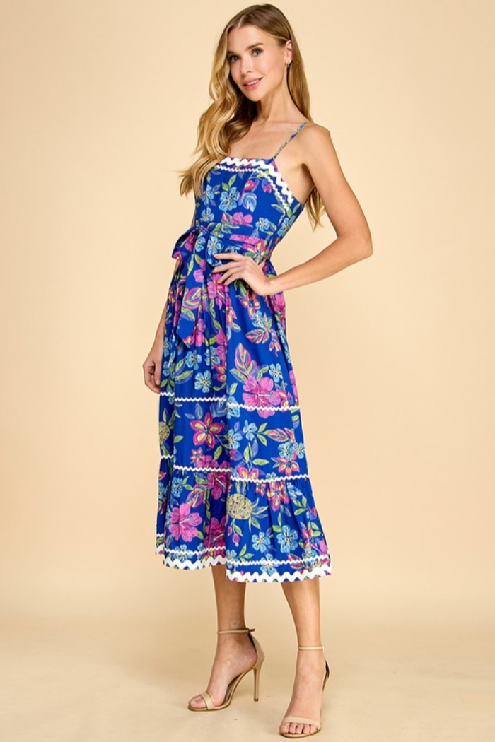 Piping Det Midi Dress