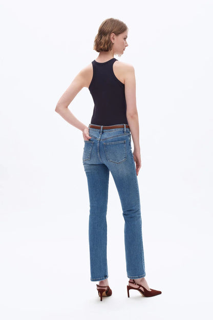 Bayeas Mid Rise Bootcut Denim Jeans