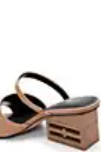 Leather Block Heel Sandal