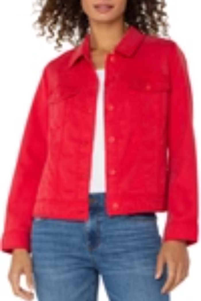 Trucker Jacket With Shirred Back