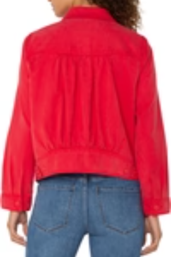 Trucker Jacket With Shirred Back