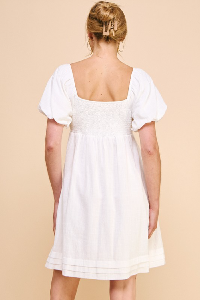 Pleat Det Babydoll Dress