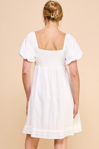 Pleat Det Babydoll Dress