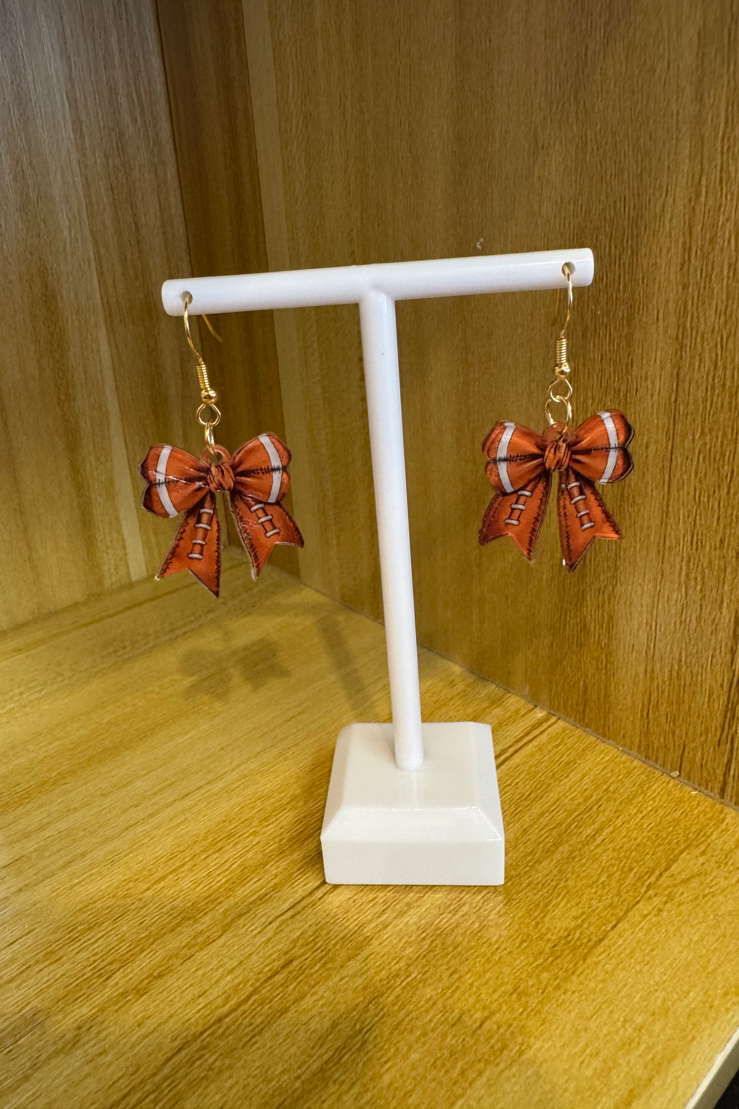 Sports bow earrings