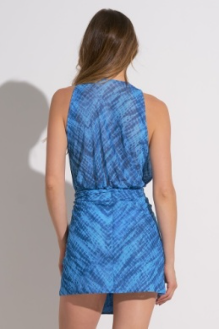 HALTER DEEP HAVANA MINI DRESS