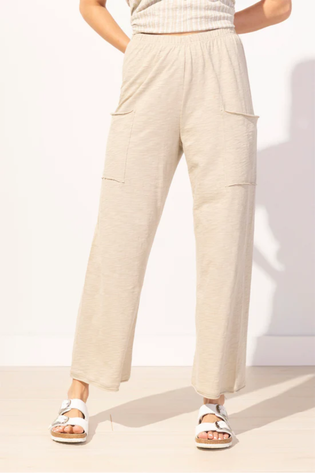 Pull-On Slub Knit Cargo Pant