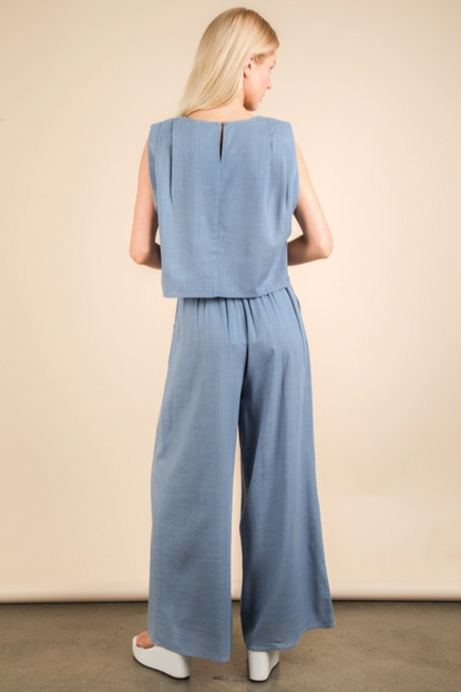 Sleeveless Pants Set