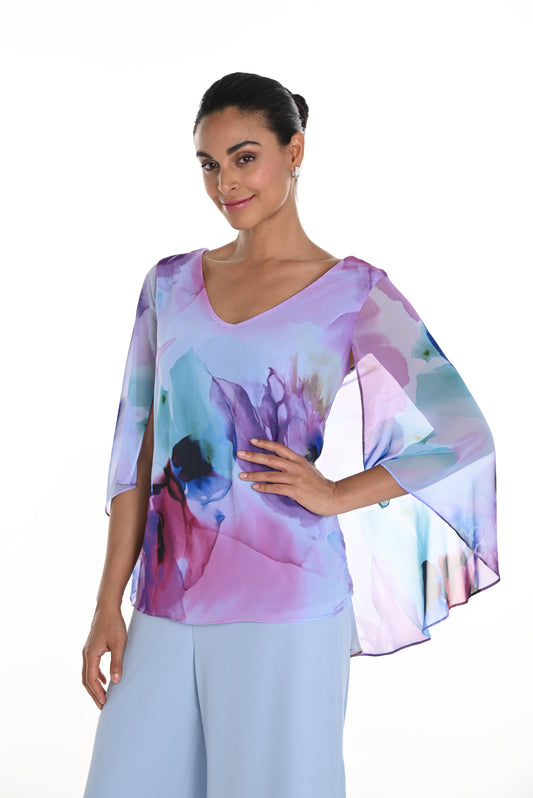 Blue/Purple Woven Top
