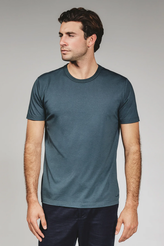 Modal  Crew Neck Tee- Petrol Navy