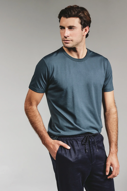 Modal  Crew Neck Tee- Petrol Navy