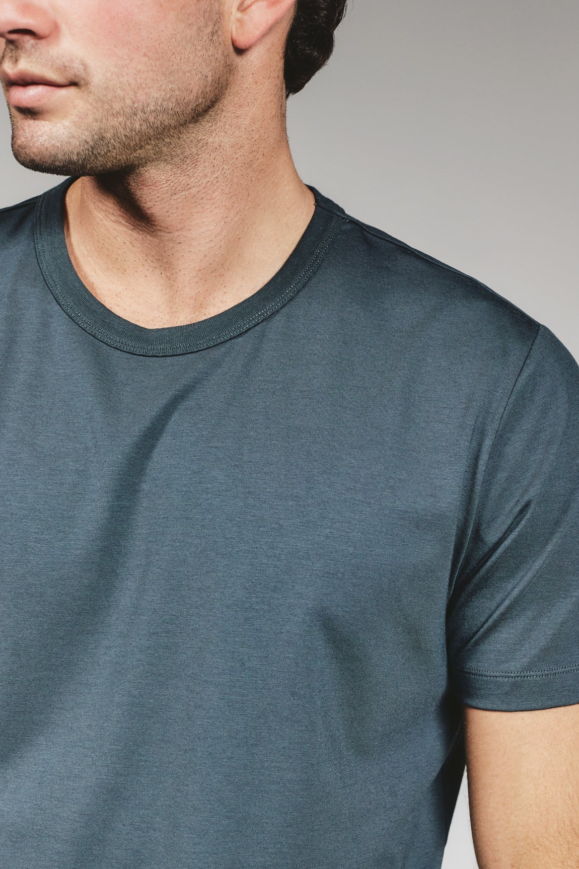 Modal  Crew Neck Tee- Petrol Navy