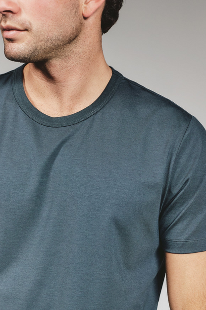 Modal  Crew Neck Tee- Petrol Navy