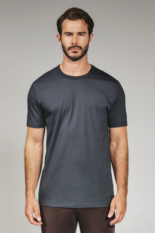 Modal Crew Neck Tee- Charcoal