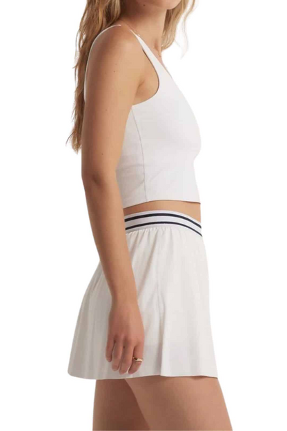 V-Neck Longline Tank White