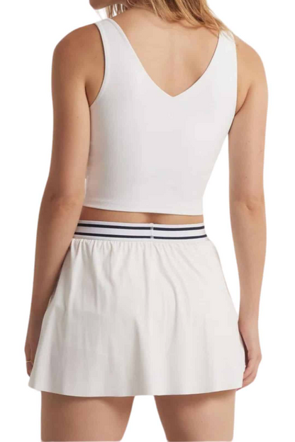 V-Neck Longline Tank White