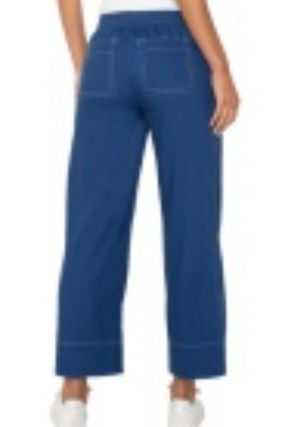 Pull On Draw String Wide Leg Pant
