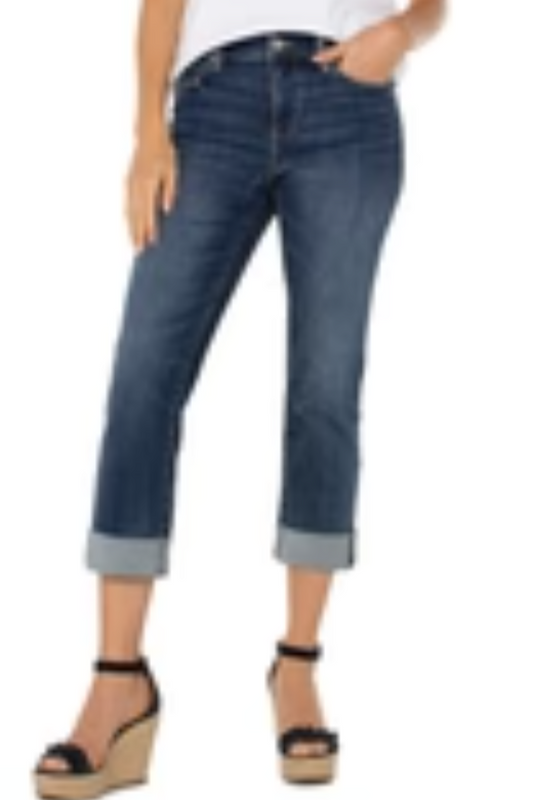 Charlie Crop Wide Cuff Denim