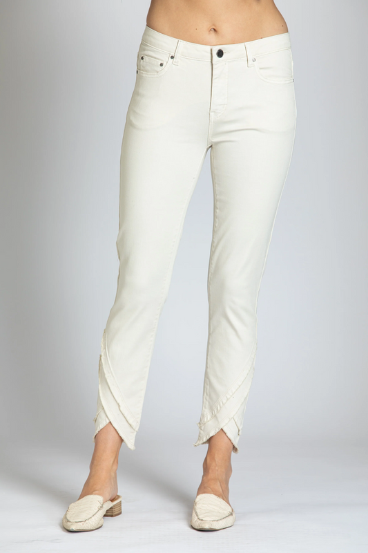 APNY Frayed Tulip Hem Natural Jean