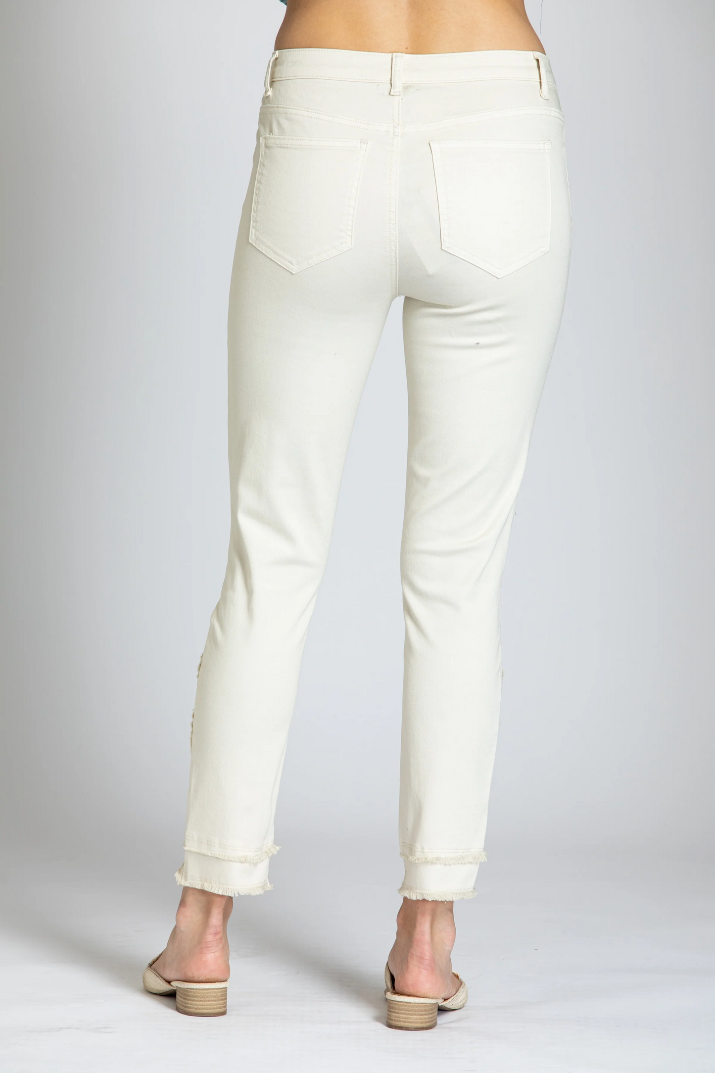 APNY Frayed Tulip Hem Natural Jean