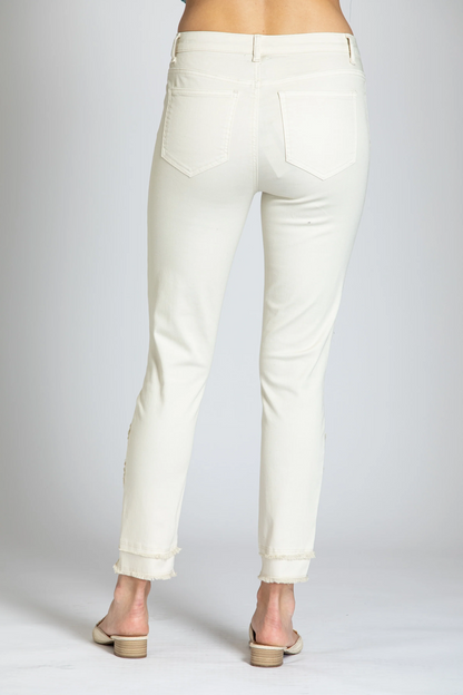 APNY Frayed Tulip Hem Natural Jean