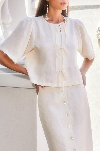 Nadine Bow Detail Top