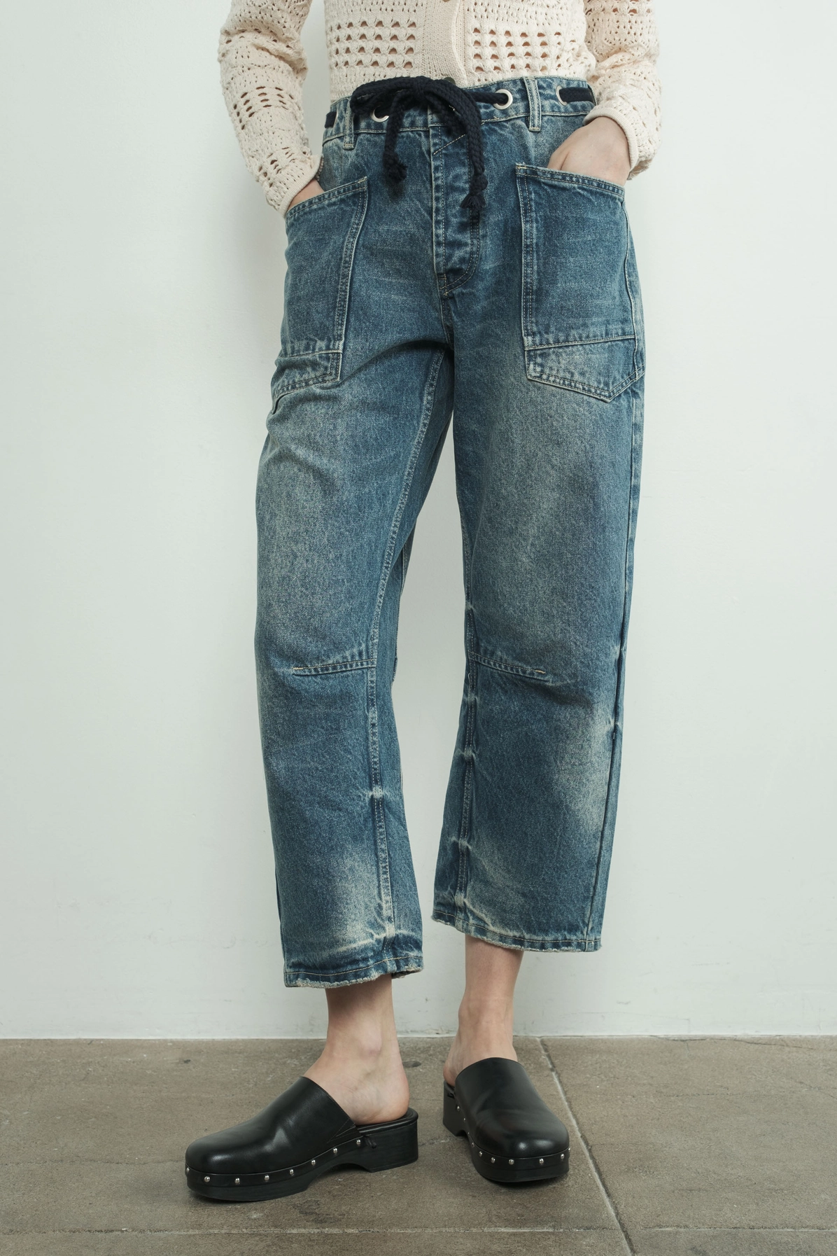 Eyelet Waist Pants