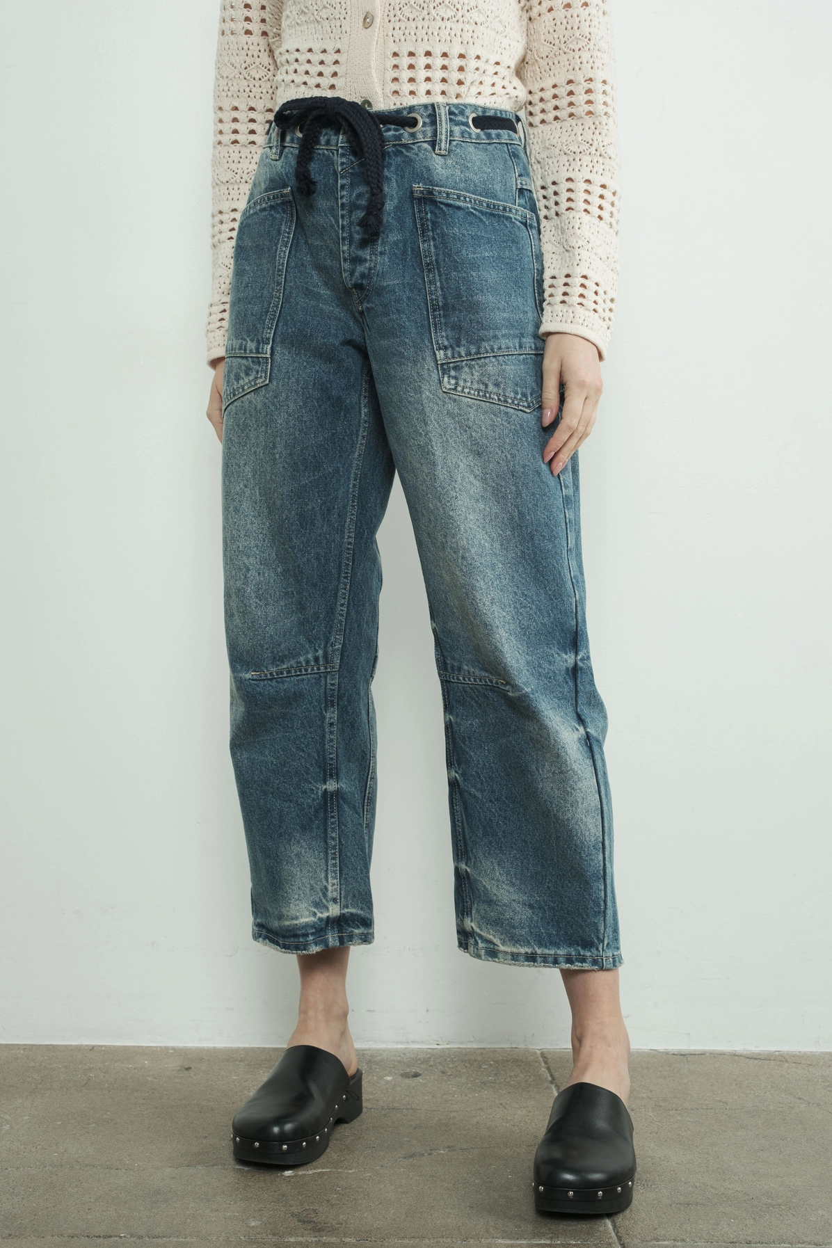 Eyelet Waist Pants