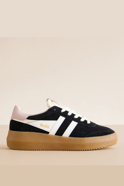 Athena Suede Sneaker - Black/Off White/Rose/Gum