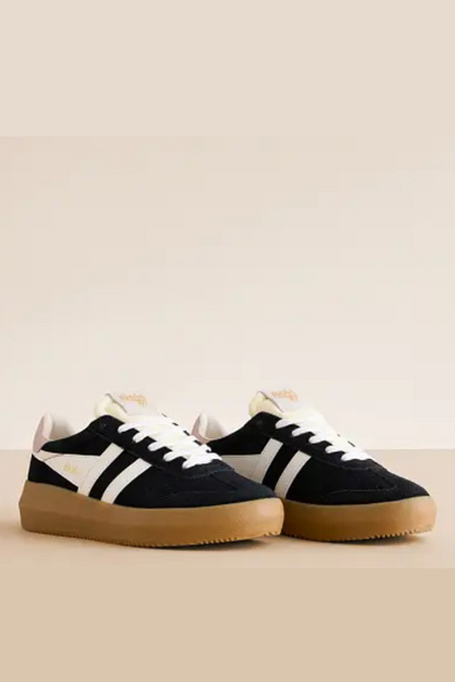 Athena Suede Sneaker - Black/Off White/Rose/Gum