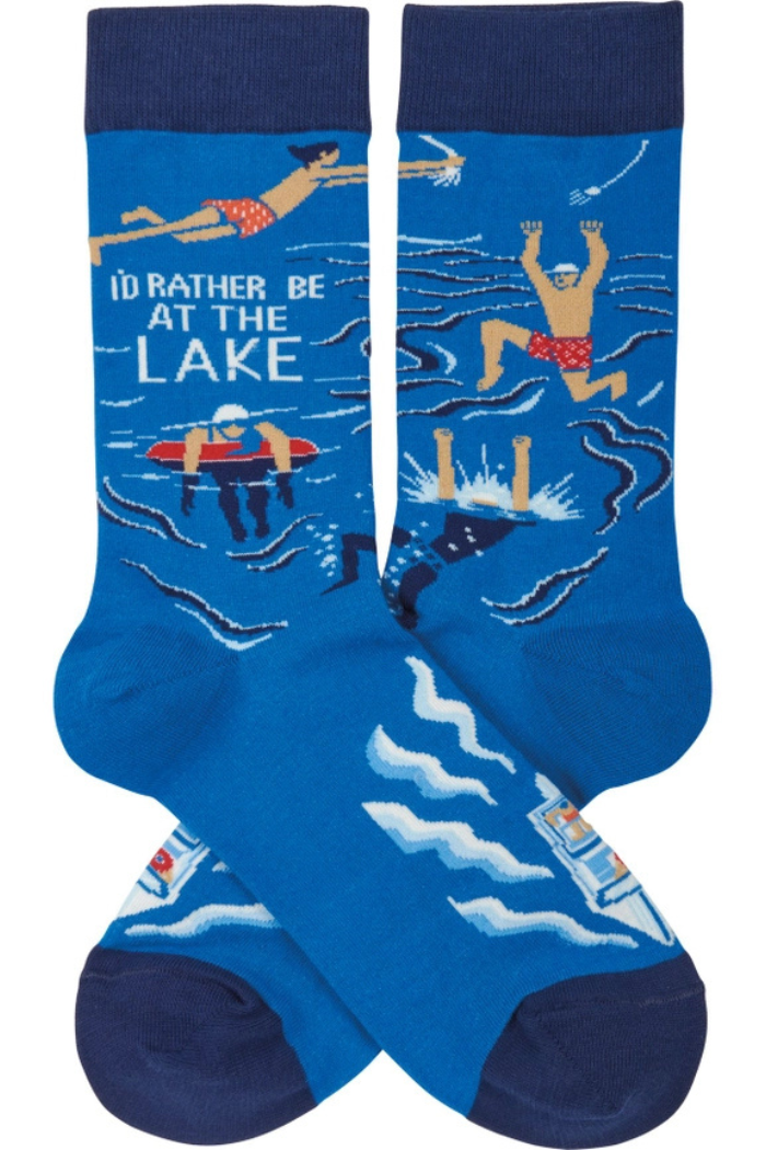 I'd Rather Be At the Lake Socks