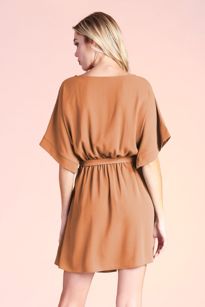Tie Waist Kimono Dress