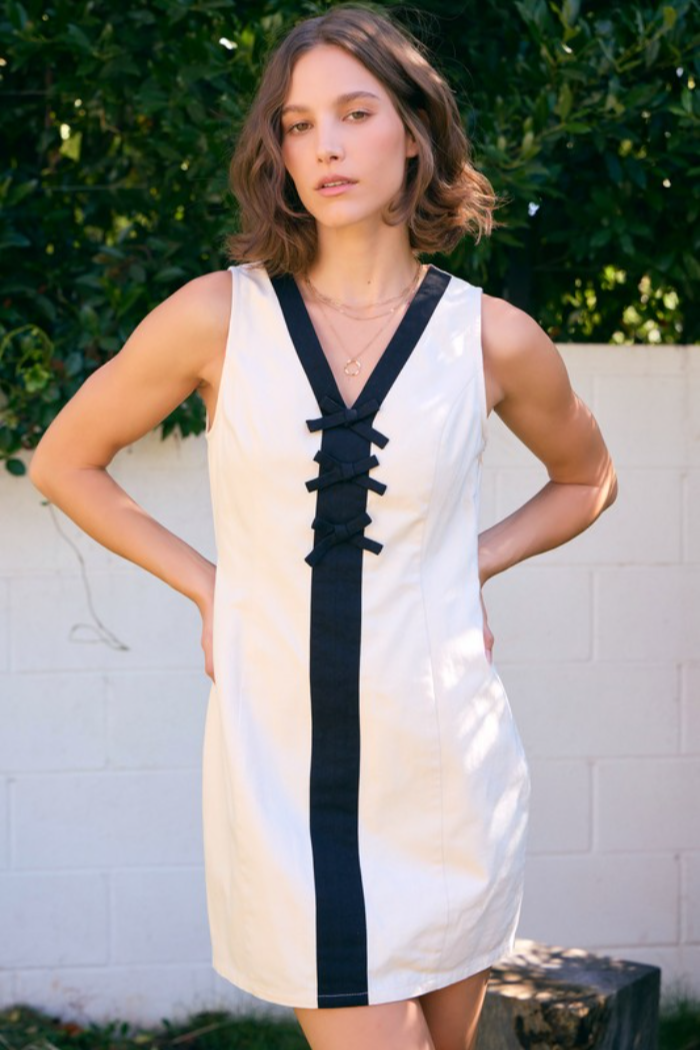 S/L Contrast Trim Dress