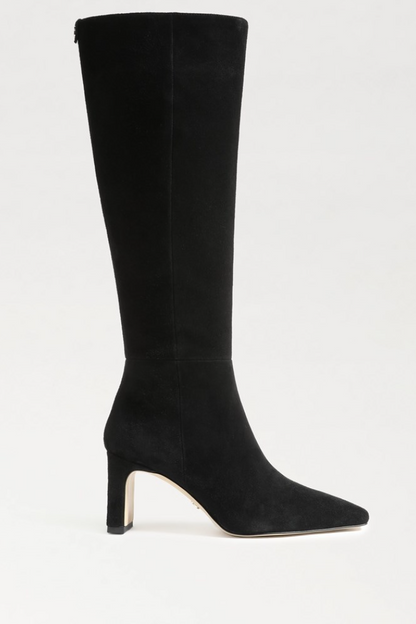 Sylvia Knee High Boot - Black Suede