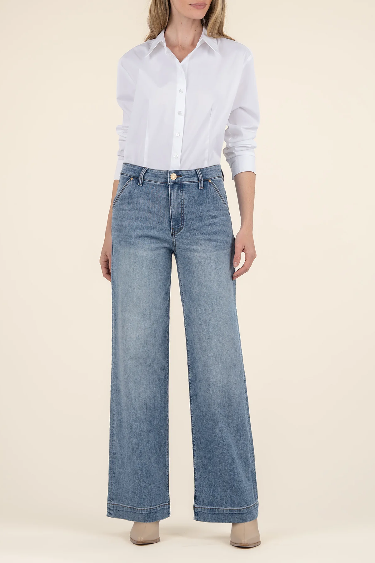 Jodi High Rise Wide Leg- Vital w/Medium Base Wash