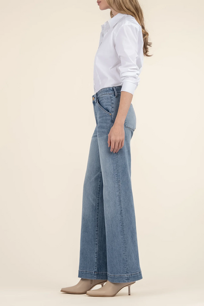 Jodi High Rise Wide Leg- Vital w/Medium Base Wash