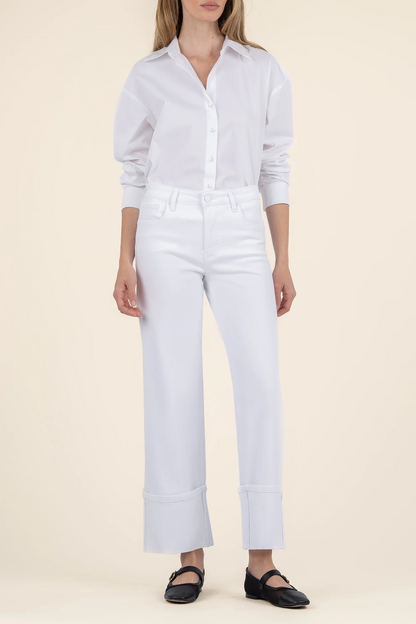 Charlotte High Rise Wide Leg- Optic White