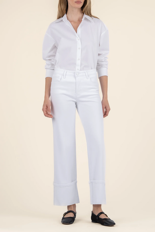 Charlotte High Rise Wide Leg- Optic White