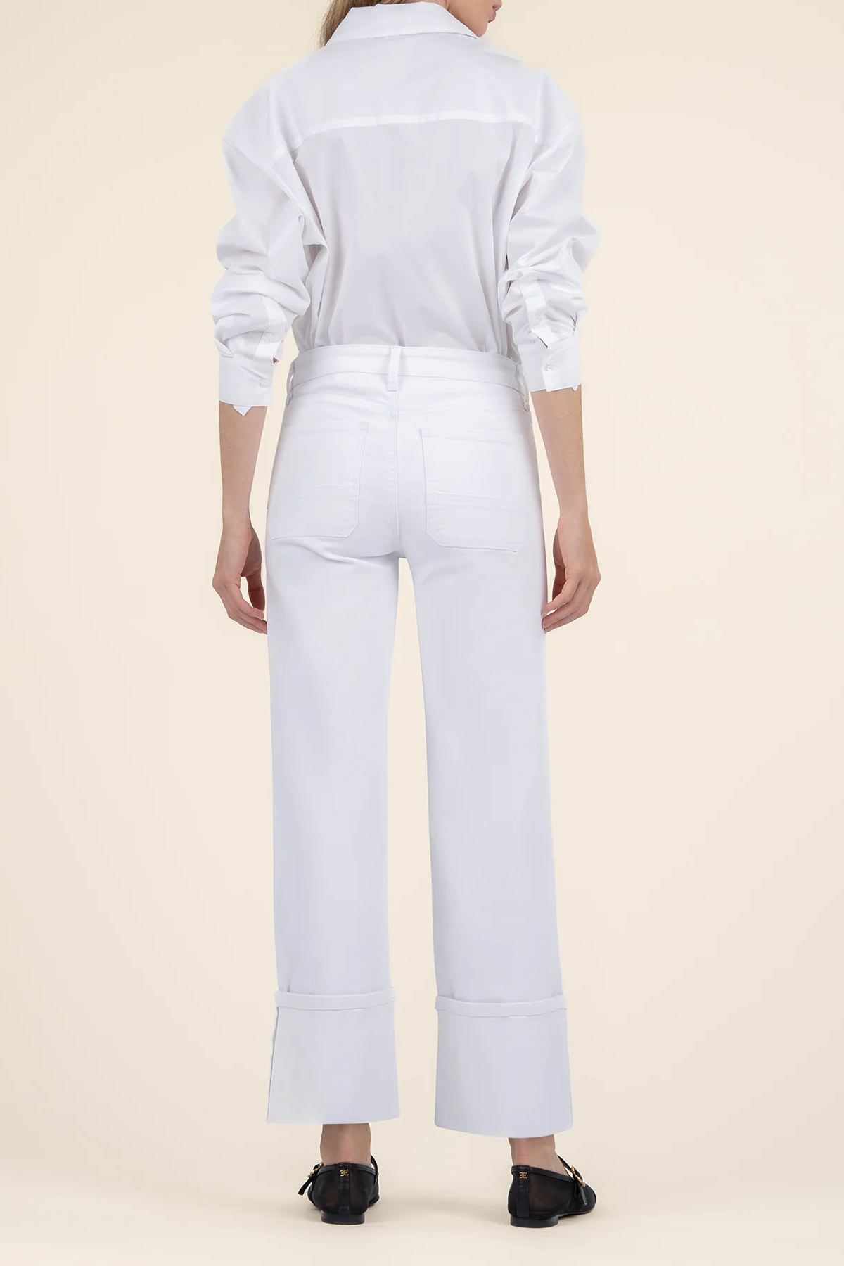 Charlotte High Rise Wide Leg- Optic White