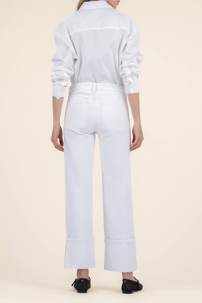 Charlotte High Rise Wide Leg- Optic White