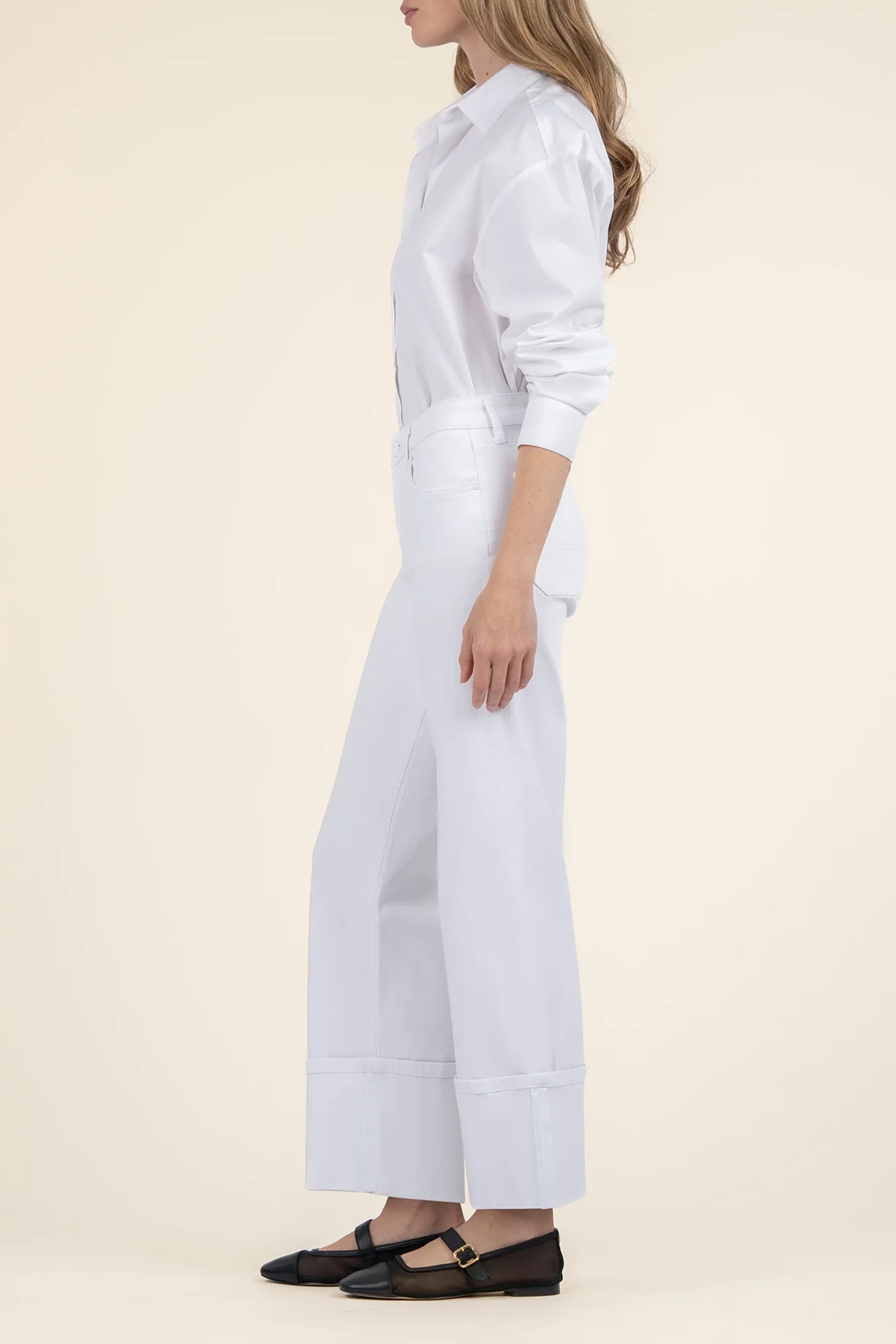Charlotte High Rise Wide Leg- Optic White