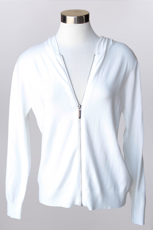 Long sleeve zip front hooded jacket