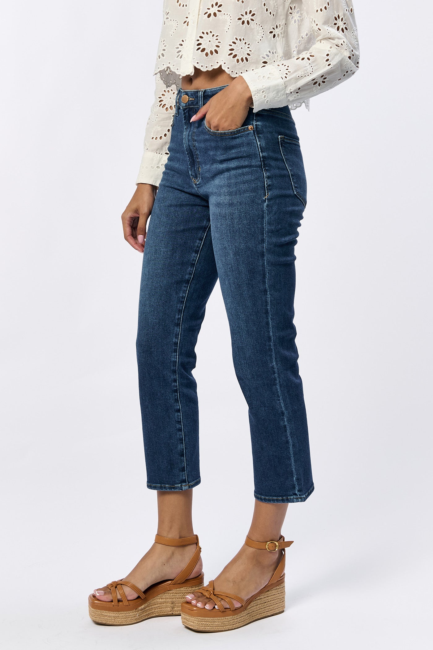 Frankie High Rise Cropped Denim