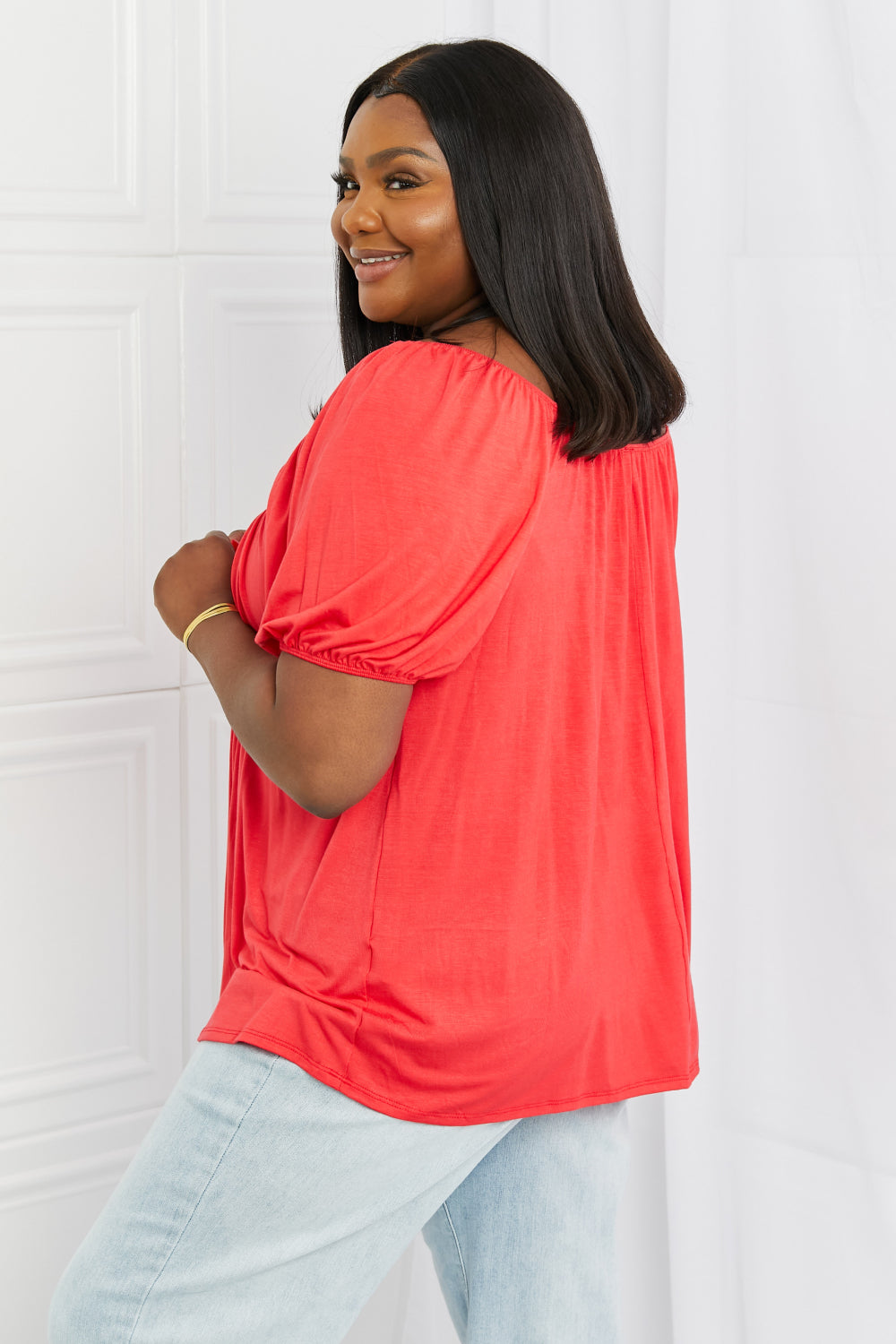 Celeste Springtime Full Size Loose Fit Tunic Top