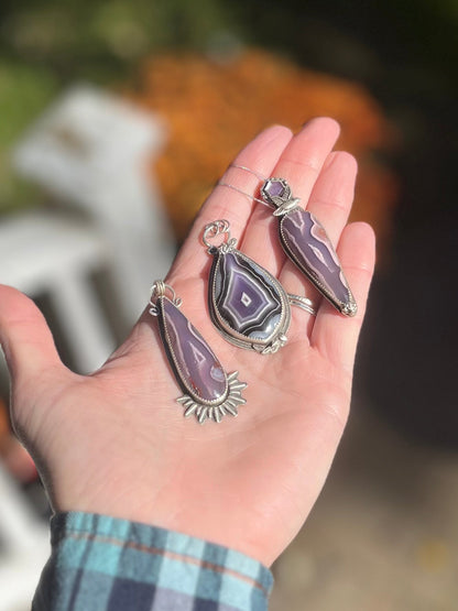Purple Passion Sun Teardrop Necklace