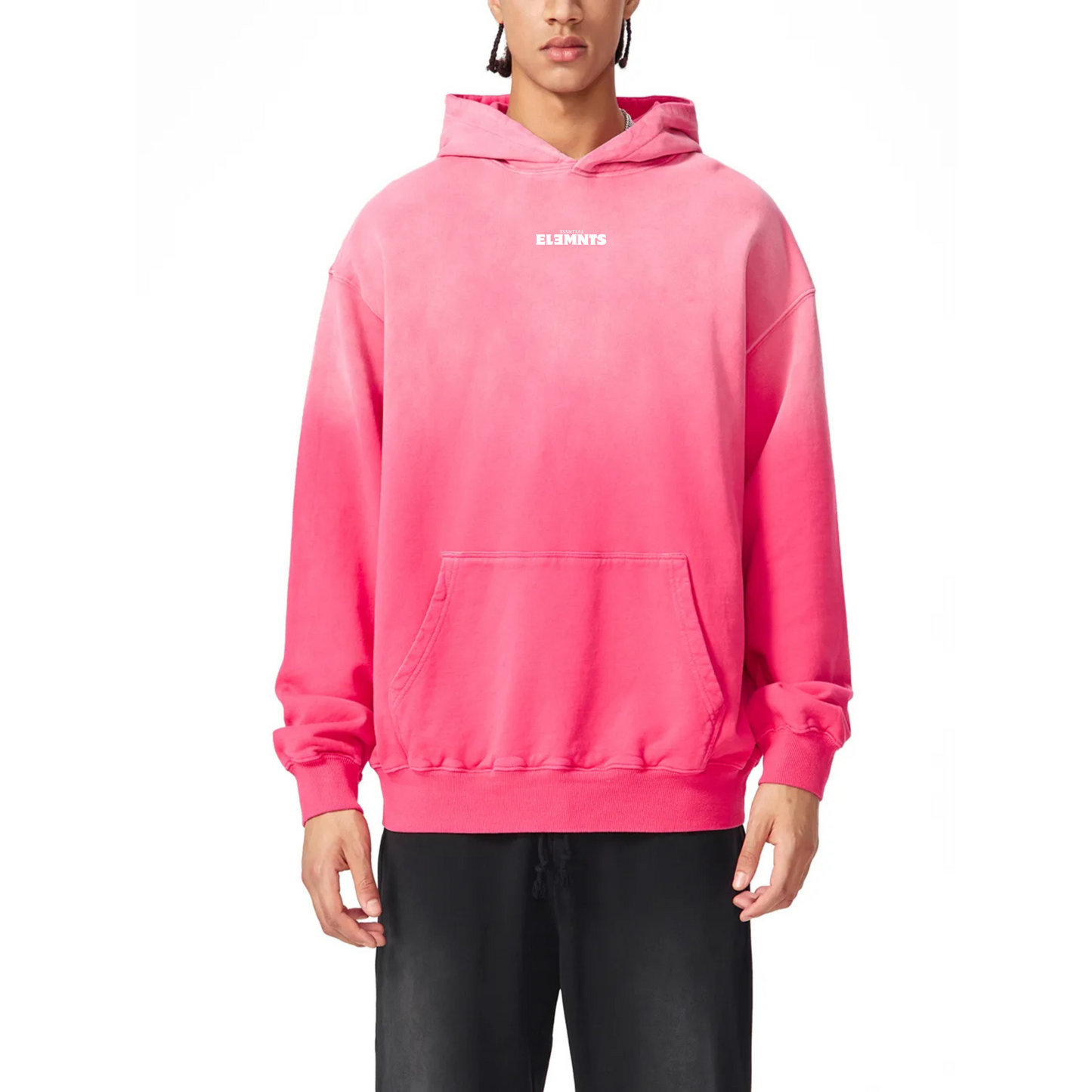 ESSNTIAL ELEMNTS Unisex 400G Faded Wash Hoodie