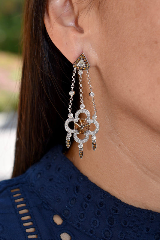 18kt Diam 3.79cttw Earrings