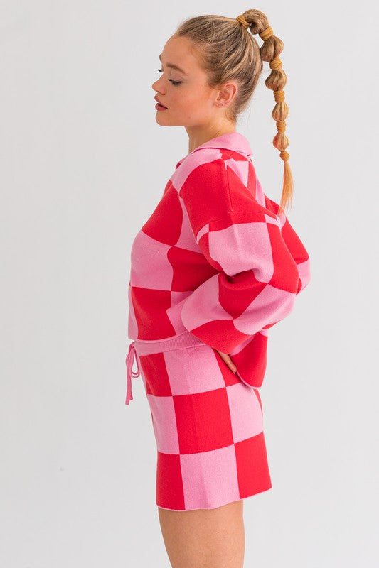 CHECKERED SWEATER PULLOVER