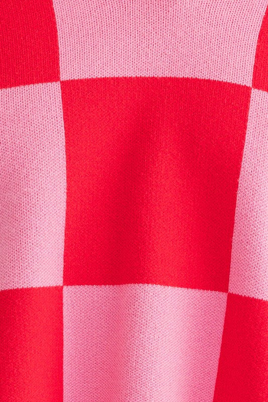 CHECKERED SWEATER PULLOVER