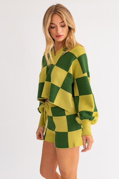 CHECKERED SWEATER PULLOVER