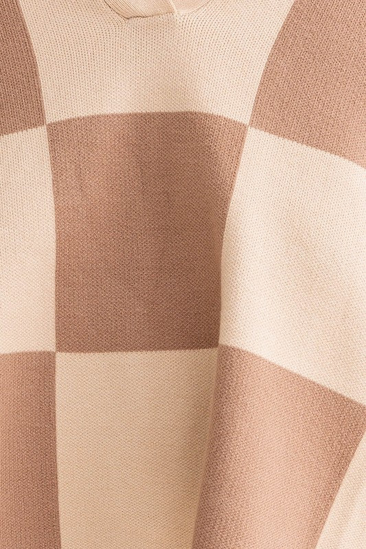 CHECKERED SWEATER PULLOVER